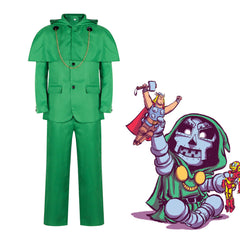 Avengers 5: Doomsday Doctor Doom Cosplay Green Suit Full Set - Premium Quality Movie Costume - Halloweez