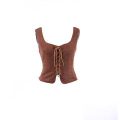 Elegant Medieval Lace-Up Corset Vest – Handcrafted for Halloweez Cosplay - Halloweez