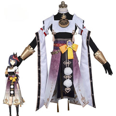 Halloweez Kujou Sara Cosplay Costume for Women - Genshin Impact Inspired Dress with Mask - Halloweez
