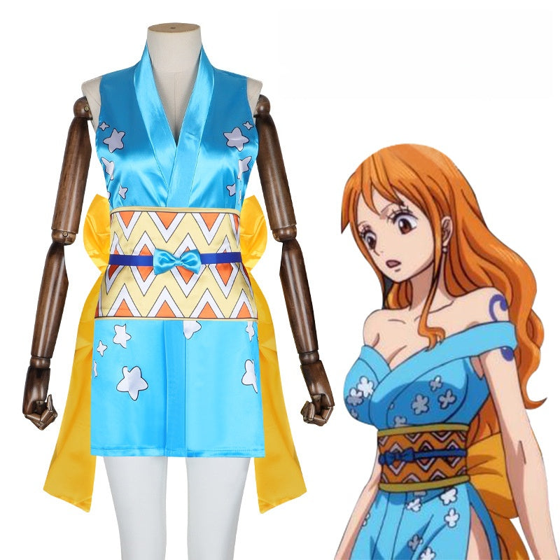 One Piece Nami Cosplay Costume - Wano Country Outfit for Halloween and Cosplay Events - Halloweez