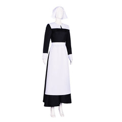 Wednesday Addams Cosplay Maid Dress Lolita Costume for Role Play Party Performance - Halloweez