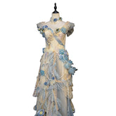 Bride Handmade Flower Wedding Dress Princess Dress - Elegant Cosplay Costume - Halloweez