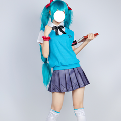 VOCALOID Hatsune Miku JK Uniform Cosplay Costume Custom for Anime Expo Halloween