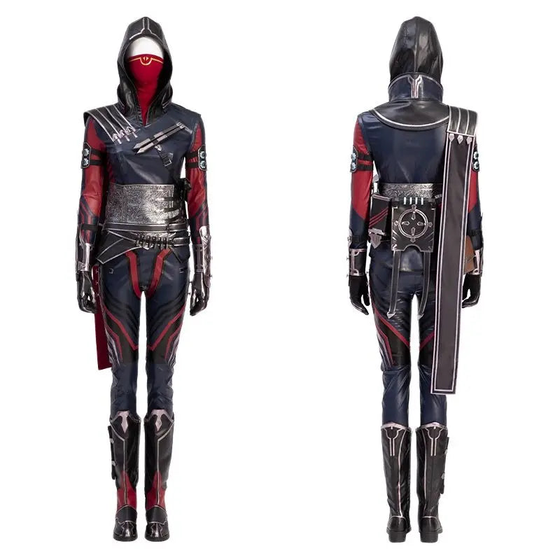 Halloweez Apex Wraith Cosplay Costume for Women - Evil Spirit Fighter Halloween Suit with Mask & Accessories - Halloweez
