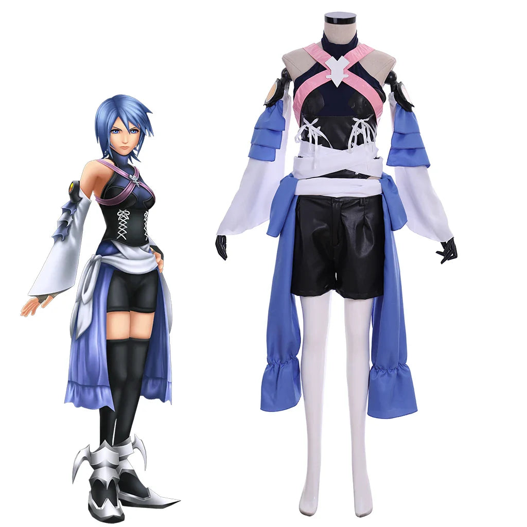 Stunning Halloweez Aqua Cosplay Costume for Women - Sexy Black Uniform Suit with Accessories for Halloween Parties and Comic Con - Halloweez