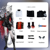 Halloweez Lappland Cosplay Costume - Women's Officer Dress Suit for Arknights Fans - Halloweez