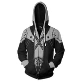 Halloweez FFVII Rebirth Sephiroth Cosplay Sweatshirt Unisex Vintage 3D Printed Hooded Pullover for Halloween Carnival Party - Halloweez