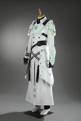 Halloweez Youth Sephiroth Cosplay EC Costume Men FFVII Fantasia White Combat Uniform Full Set for Halloween Carnival Party Warrior Suit - Halloweez