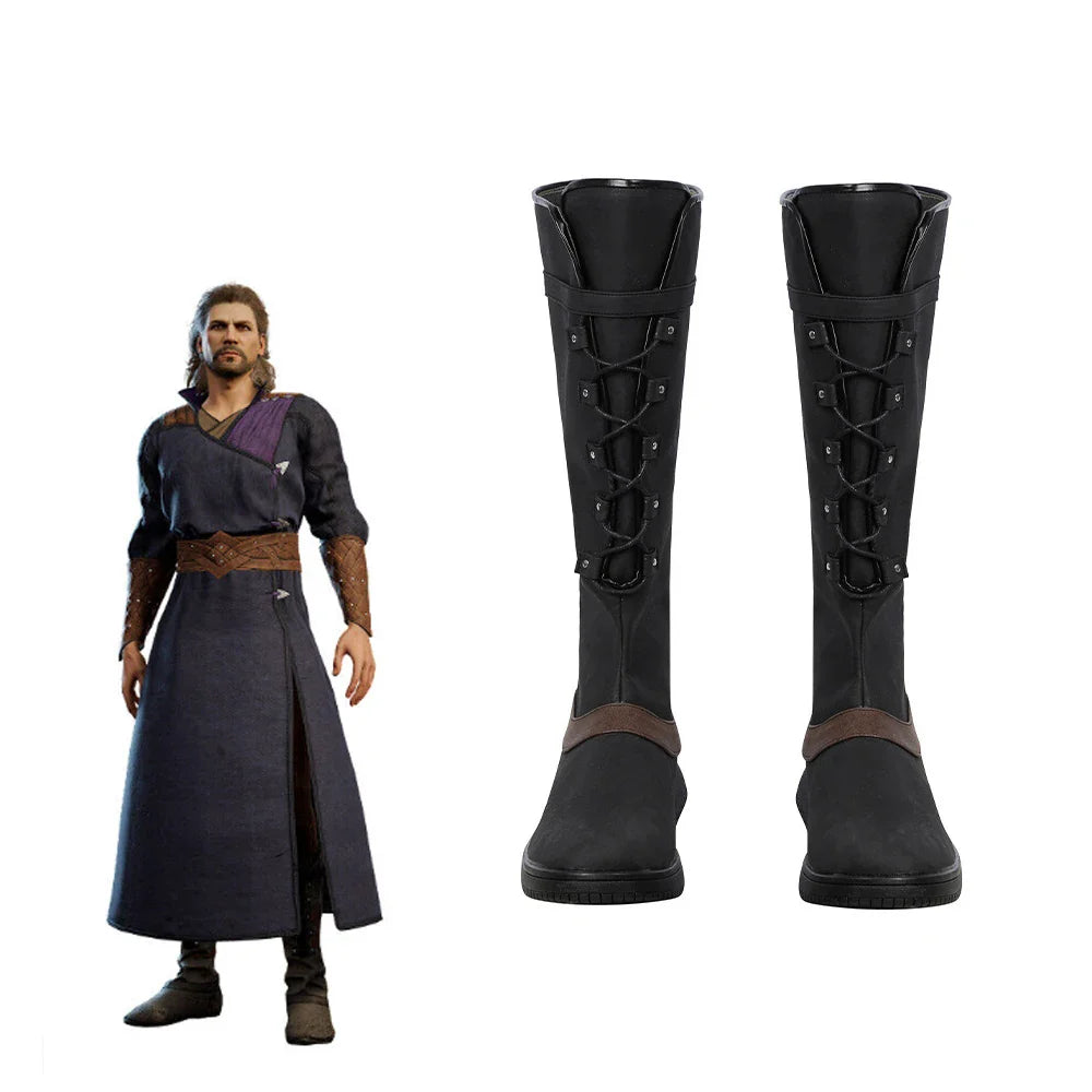 Halloweez Cosplay Dekarios Boots - Men's Punk Vintage Battle Shoes for Halloween Carnival Party Dress Up - Halloweez