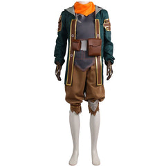 Halloweez Arcane Ekko Cosplay Outfit for Men - Punk Jacket, Top, Pants Set for Halloween Carnival - Halloweez