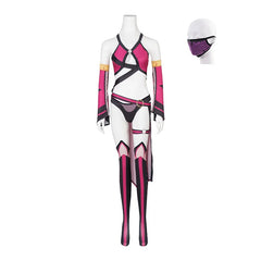 Stunning Mileena Cosplay Costume - Sexy Battle Suit Full Set for Women's Halloween - Halloweez