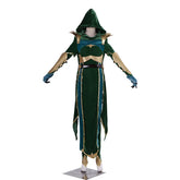 Halloweez Jade Cosplay Costume | Alluring Green Battle Dress for Women | Halloween Carnival Wear - Halloweez