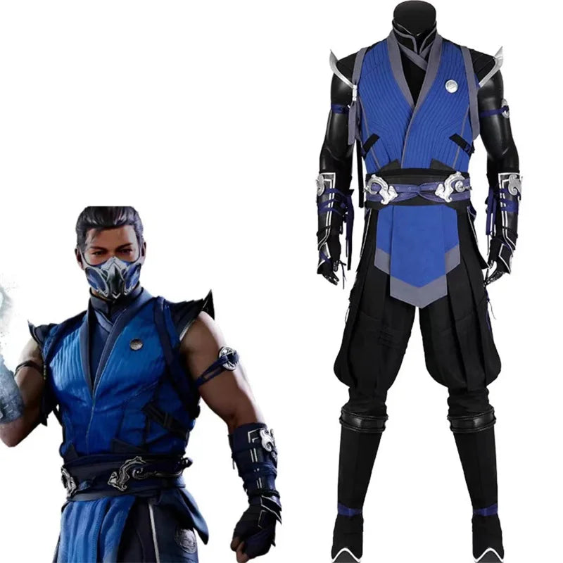 Halloweez Sub-Zero Cosplay Costume Set for Men - Premium Halloween & Carnival Outfit - Halloweez