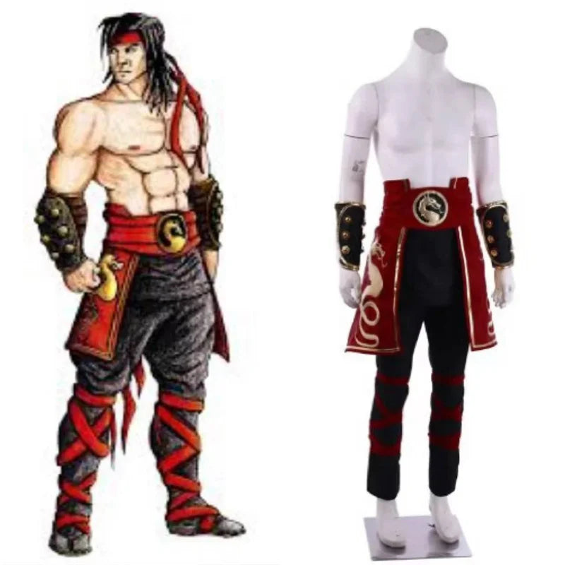 Halloweez Liu Kang Deluxe Cosplay Costume for Men's Halloween Party with Headband - Halloweez