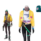 Halloweez Killjoy Cosplay Costume - Yellow Coat with Bag, Belt, and Hat for Halloween & Party - Halloweez