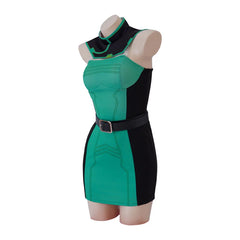 Halloweez Viper Cosplay Costume – Stylish Green Combat Dress for Women | Halloween Party Wear - Halloweez