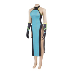 Halloweez Viper Cosplay Costume - Bold Green Dress with Gloves and Socks for Halloween - Halloweez