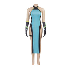 Halloweez Viper Cosplay Costume - Bold Green Dress with Gloves and Socks for Halloween - Halloweez