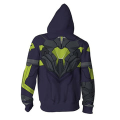 Halloweez Viper Cosplay Zipper Hooded Coat Unisex 3D Print Sweatshirt for Halloween Carnival Party - Halloweez