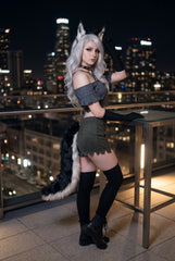Loona Cosplay Costume | Hazbin Hotel & Helluva Boss Halloween Outfit, Anime Demon Character Full Set Performance Dress for Party Cosplay - Halloweez