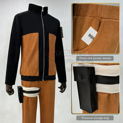 Halloweez Uzumaki Anime Cosplay Costume Adult Version Top Pants Headdress for Holiday Gifts - Halloweez