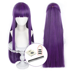Halloweez Beyond Journey's End Anime Fren Cosplay Wig - Long Purple Rose Net Synthetic Fiber - Adjustable Size - Gift - Halloweez
