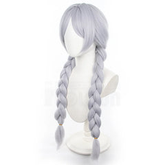 Halloweez Frieren Beyond Journey's End Anime Cosplay Wig with Braids and Rose Net - Perfect Synthetic Fiber Adjustable Christmas Gift - Halloweez