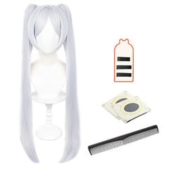 Halloweez Frieren Beyond Journey's End Anime Cosplay Wig - Rose Net Synthetic Fiber - Adjustable Size - Perfect for Halloween & Christmas - Halloweez