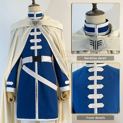 Halloweez Beyond Journey's End Anime Himmel Cosplay Costume Set with Wig, Shawl, Coat, Pants, and Rose Net - Perfect Christmas Gift - Halloweez