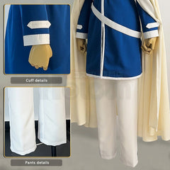 Halloweez Himmel Anime Cosplay Costume Set with Wig, Shawl, Cloak, Coat, Pants & Rose Net - Perfect Christmas Gift - Halloweez