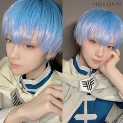 Halloweez Himmel Anime Cosplay Costume Set with Wig, Shawl, Cloak, Coat, Pants & Rose Net - Perfect Christmas Gift - Halloweez