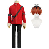 Halloweez Stark Anime Cosplay Costume - Red Winter Jacket with Black Pants for Daily Wear - Halloweez
