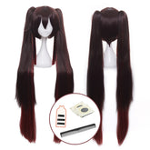 Halloweez Genshin Impact Hu Tao Cosplay Wig with Rose Net - Synthetic Fiber, Adjustable - Halloweez
