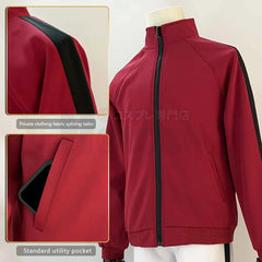 Halloweez Anime Inarizaki Kita Shinsuke School Uniform Cosplay Costume with Full-zip Tracksuit - Halloweez