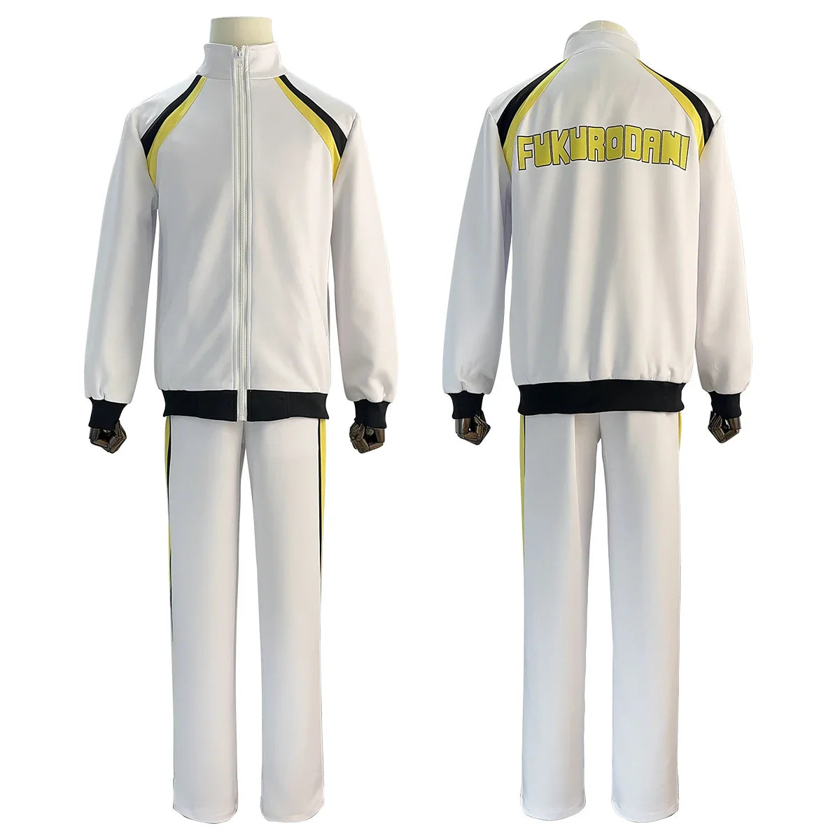 Halloweez Anime Kotaro Bokuto Akaashi Keiji Cosplay Costume - Fukurodani High School Uniform with Embroidery - Halloweez