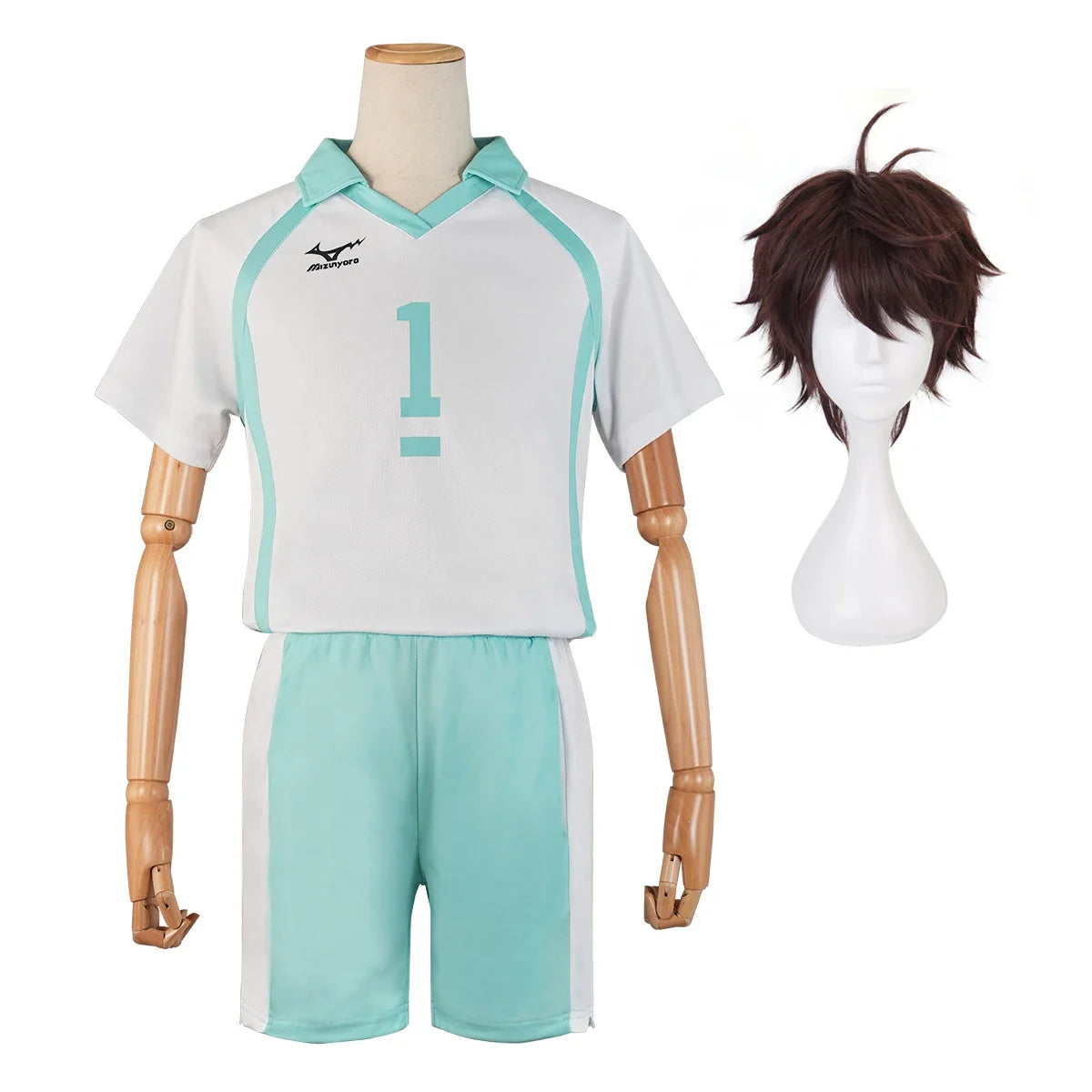 Halloweez Anime Oikawa Tooru Jerseys NO.1 Cosplay Costume Wig High School Volleyball Club Uniform Set - Halloweez
