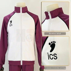 Halloweez Anime Shiratorizawa School Uniform with Shirabu Kenjiro Cosplay Tracksuit - Full-zip Design for Daily Wear - Halloweez