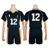 Halloweez Tadashi Yamaguchi Haikyuu Anime Cosplay Jersey NO.12 - Authentic High School Volleyball Uniform - Halloweez