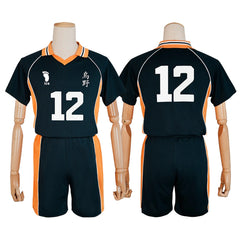 Halloweez Tadashi Yamaguchi Haikyuu Anime Cosplay Jersey NO.12 - Authentic High School Volleyball Uniform - Halloweez