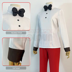 Halloweez Anime Charlie Morningstar Cosplay Costume Set with Wig, Shoulder Pads, Pants, Shirt, Bowtie for Halloween - Halloweez