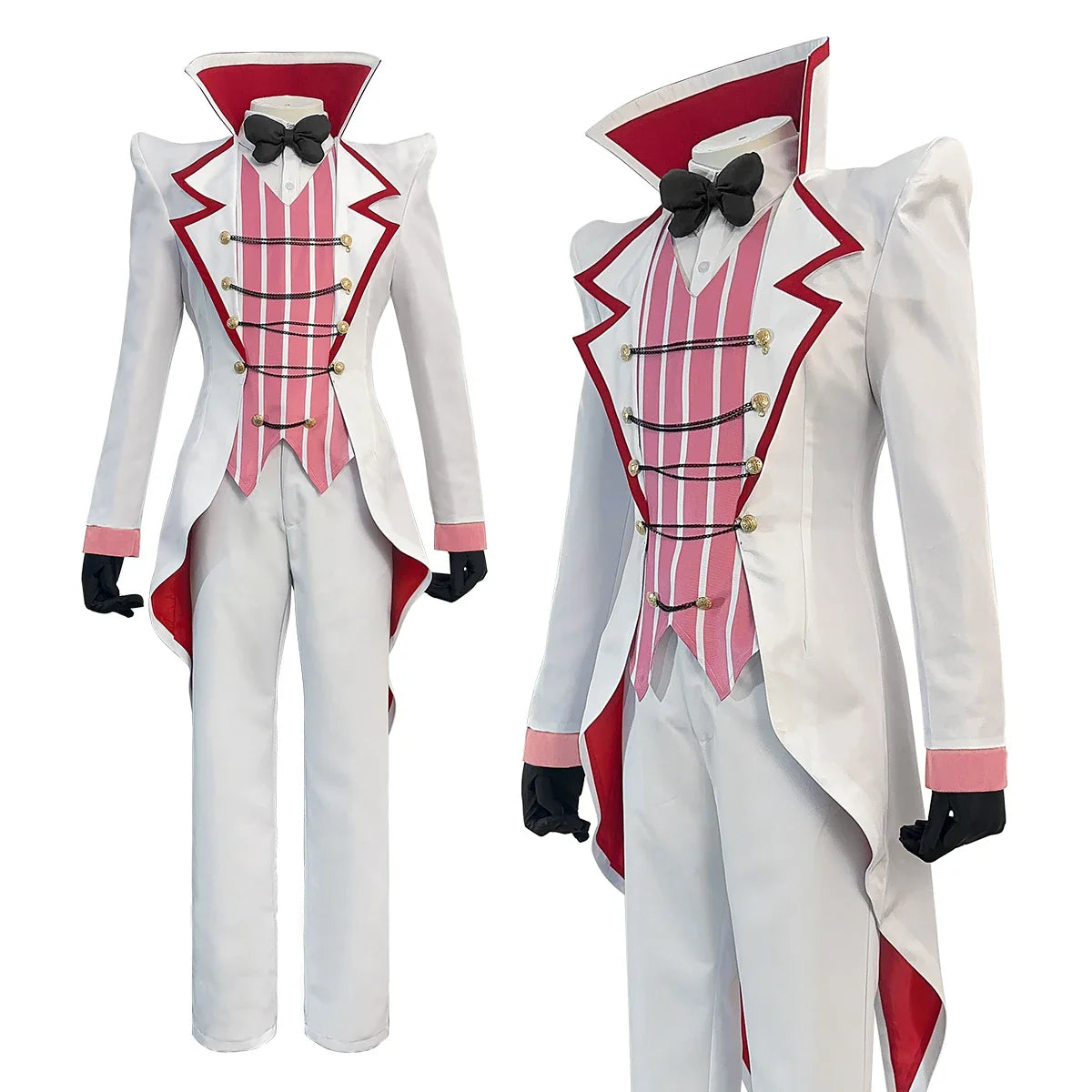 Halloweez Anime Lucifer Morningstar Cosplay Costume with Wig, Collar, Tailcoat, Pants, and Vest - Halloweez