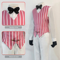 Halloweez Anime Lucifer Morningstar Cosplay Costume with Wig, Collar, Tailcoat, Pants, and Vest - Halloweez
