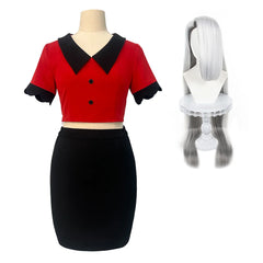 Halloweez Anime Vaggie Cosplay Costume with Wig, Top, Skirt, and Rose Net Comb - Halloweez