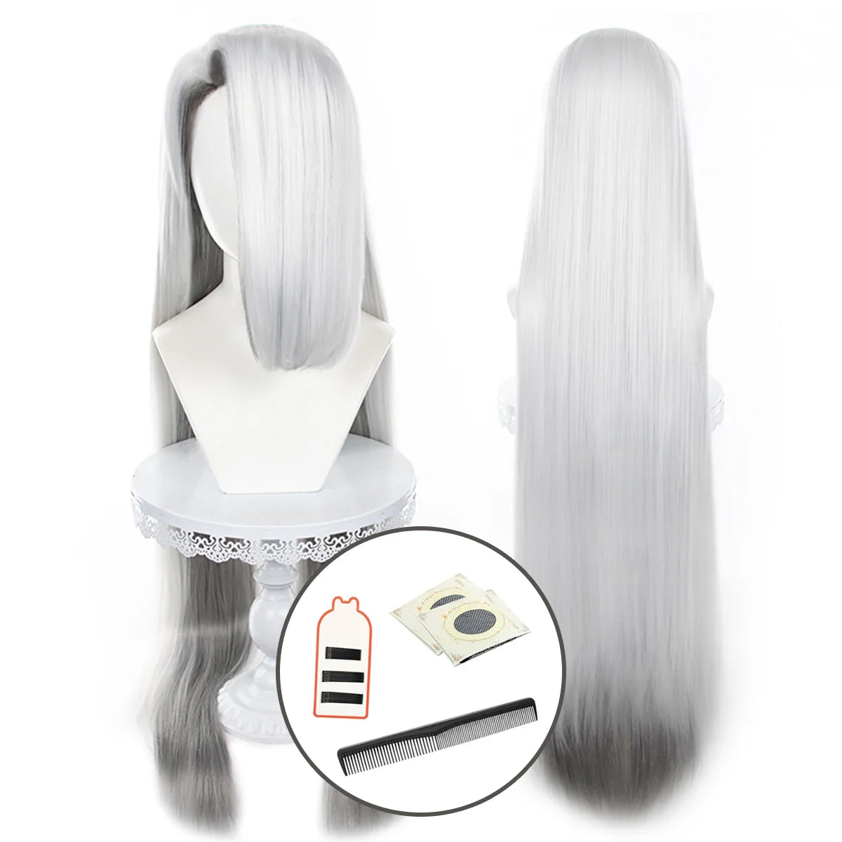 Halloweez Anime Vaggie Cosplay Wig - Long Style with Rose Net, Synthetic Fiber, Adjustable for Halloween & Christmas - Halloweez