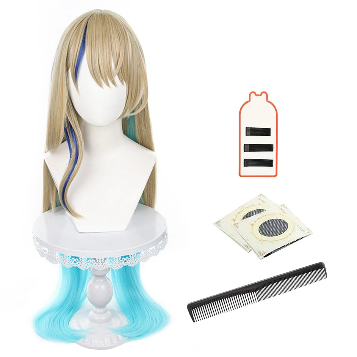 Halloweez Serval Cosplay Wig - Rose Net, Heat Resistant Synthetic Fiber, Adjustable for Halloween - Halloweez