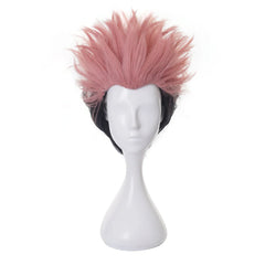 Halloweez Anime Cosplay Wig - Itadori Yuji Style, Synthetic Fiber, Adjustable for Halloween & Christmas Parties - Halloweez