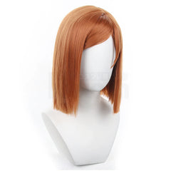 Halloweez Jujutsu Kugisaki Nobara Cosplay Wig - Synthetic Fiber - Adjustable for Halloween & Christmas Parties - Halloweez