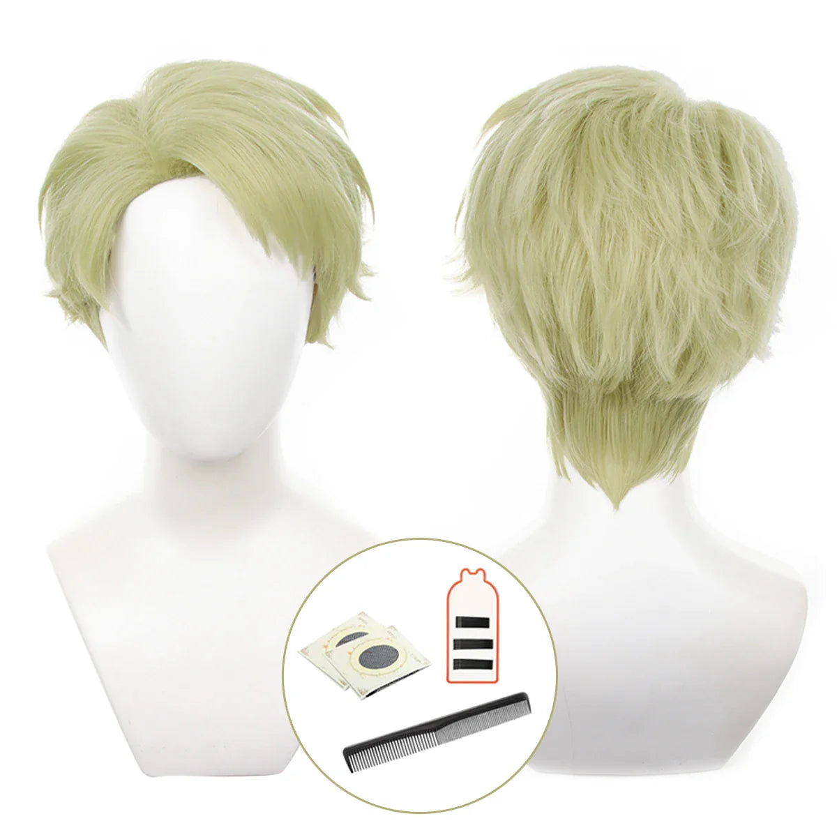 Halloweez Nanami Kento Cosplay Wig - Jujutsu Kaisen Anime Synthetic Fiber Wig for Adults - Halloweez