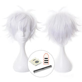 Halloweez Jujutsu Kaisen Satoru Gojo Cosplay Wig - Synthetic Fiber Adjustable for Halloween Parties - Halloweez