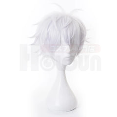 Halloweez Jujutsu Kaisen Satoru Gojo Cosplay Wig - Synthetic Fiber Adjustable for Halloween Parties - Halloweez